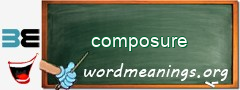 WordMeaning blackboard for composure